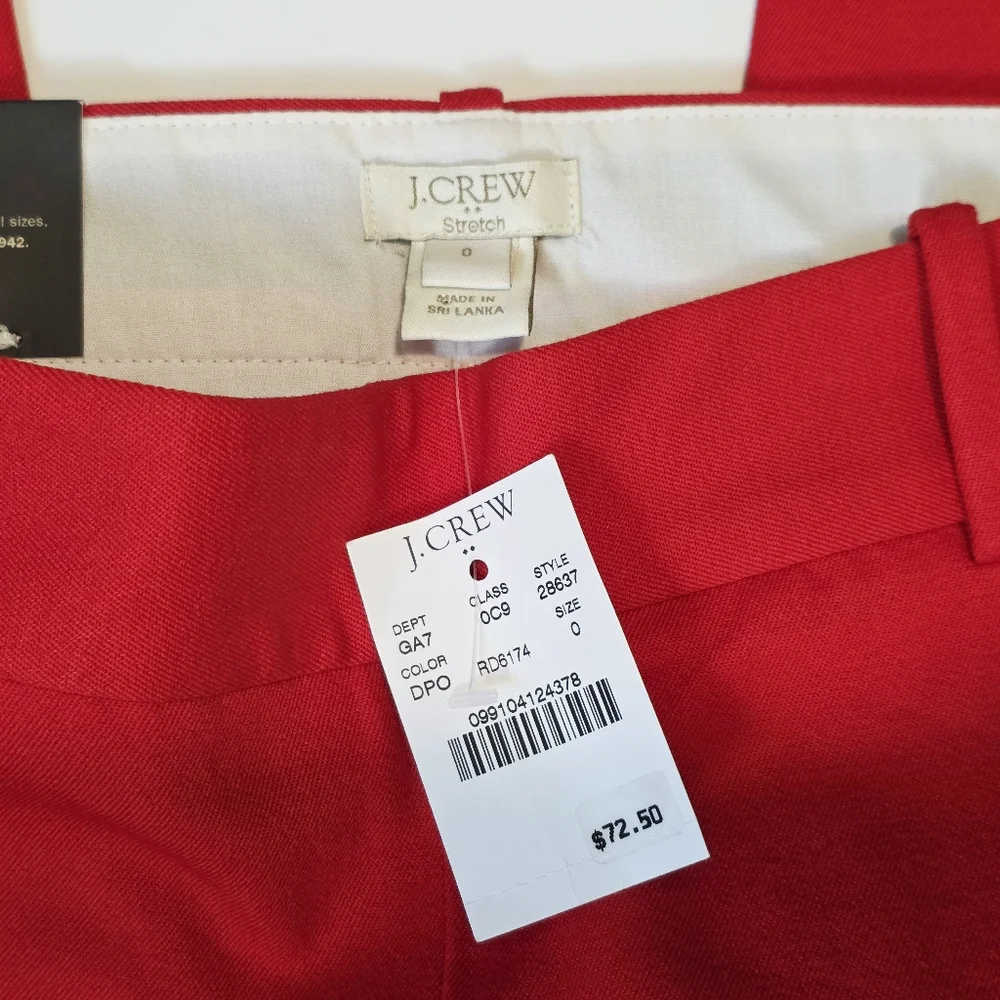 J.Crew City Fit Winnie Pant Red - Picture 4 of 11